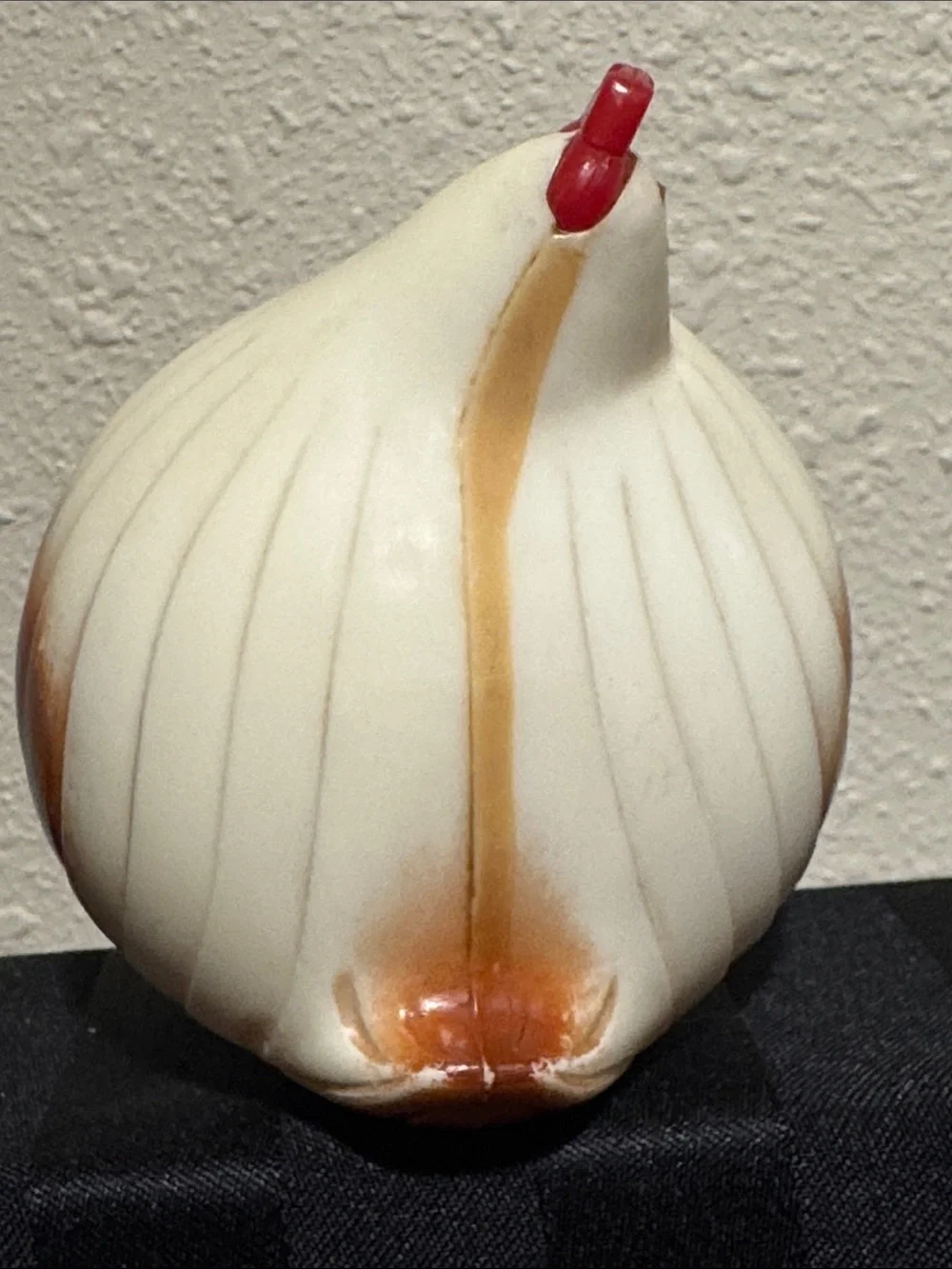 Vintage Plastic Rooster Salt & Pepper Shakers - Cream with brown and red accents
